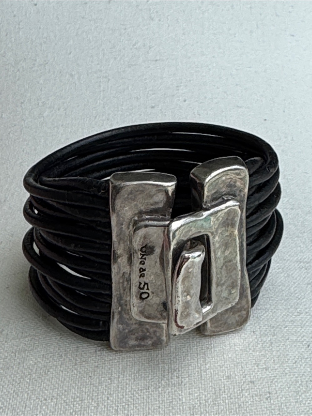 Uno de 50 leather bracelet.